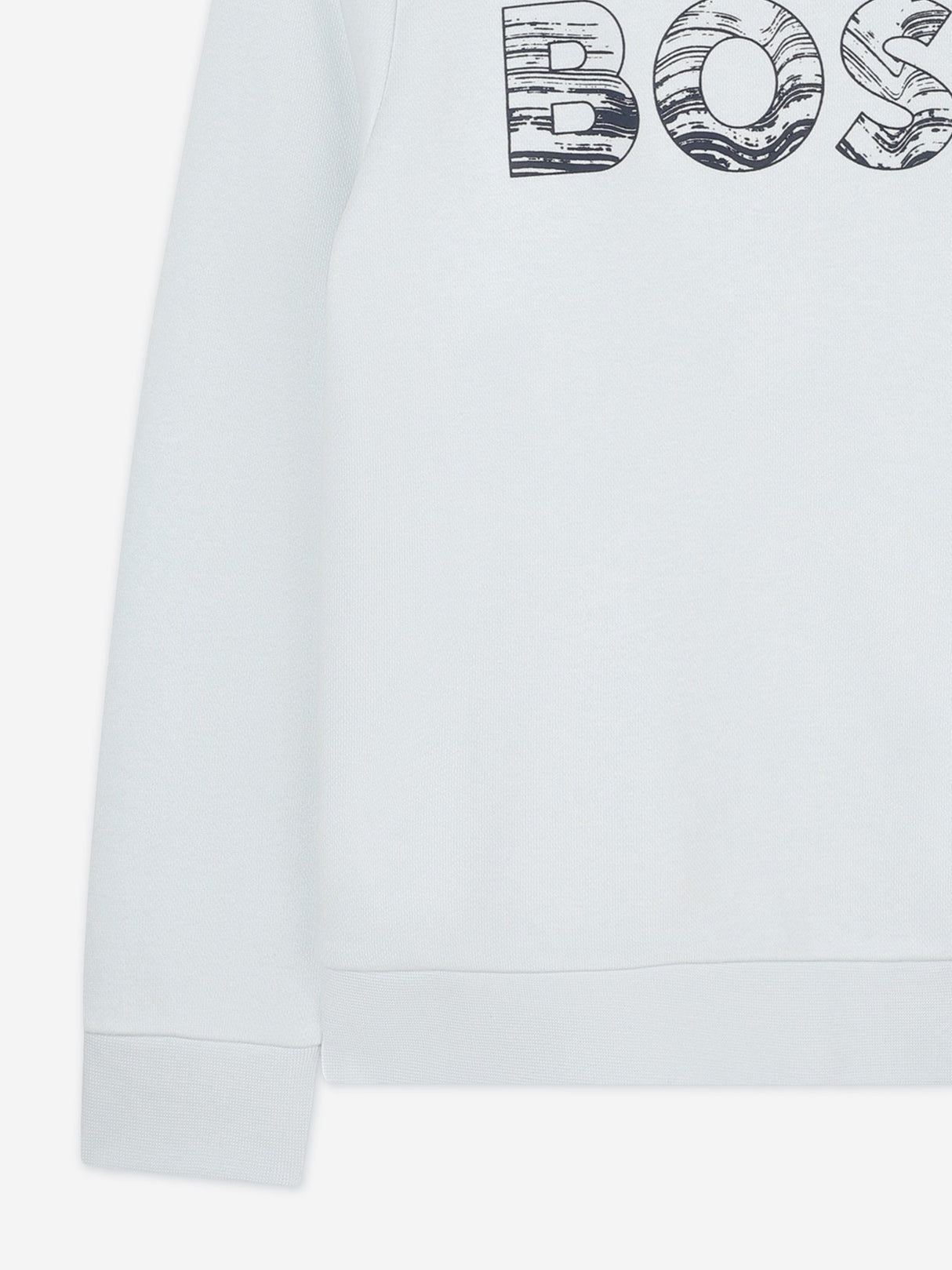 BOSS Boys Logo Print Sweatshirt in Blue