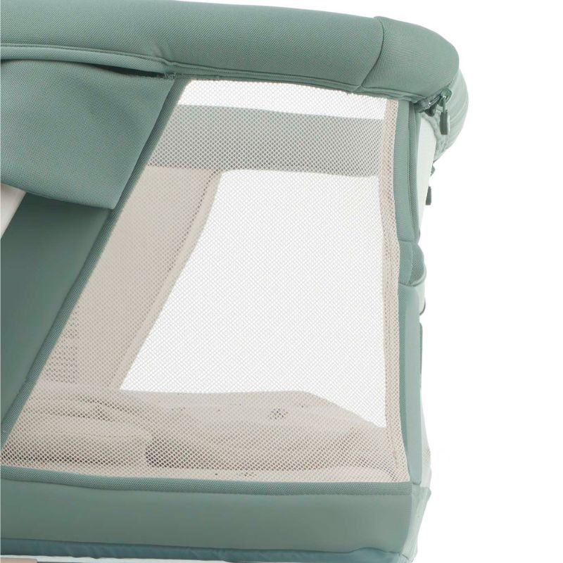 Jane Baby Side Crib + 4 Piece Bedding Set & Safety Mattress, Nature Edition