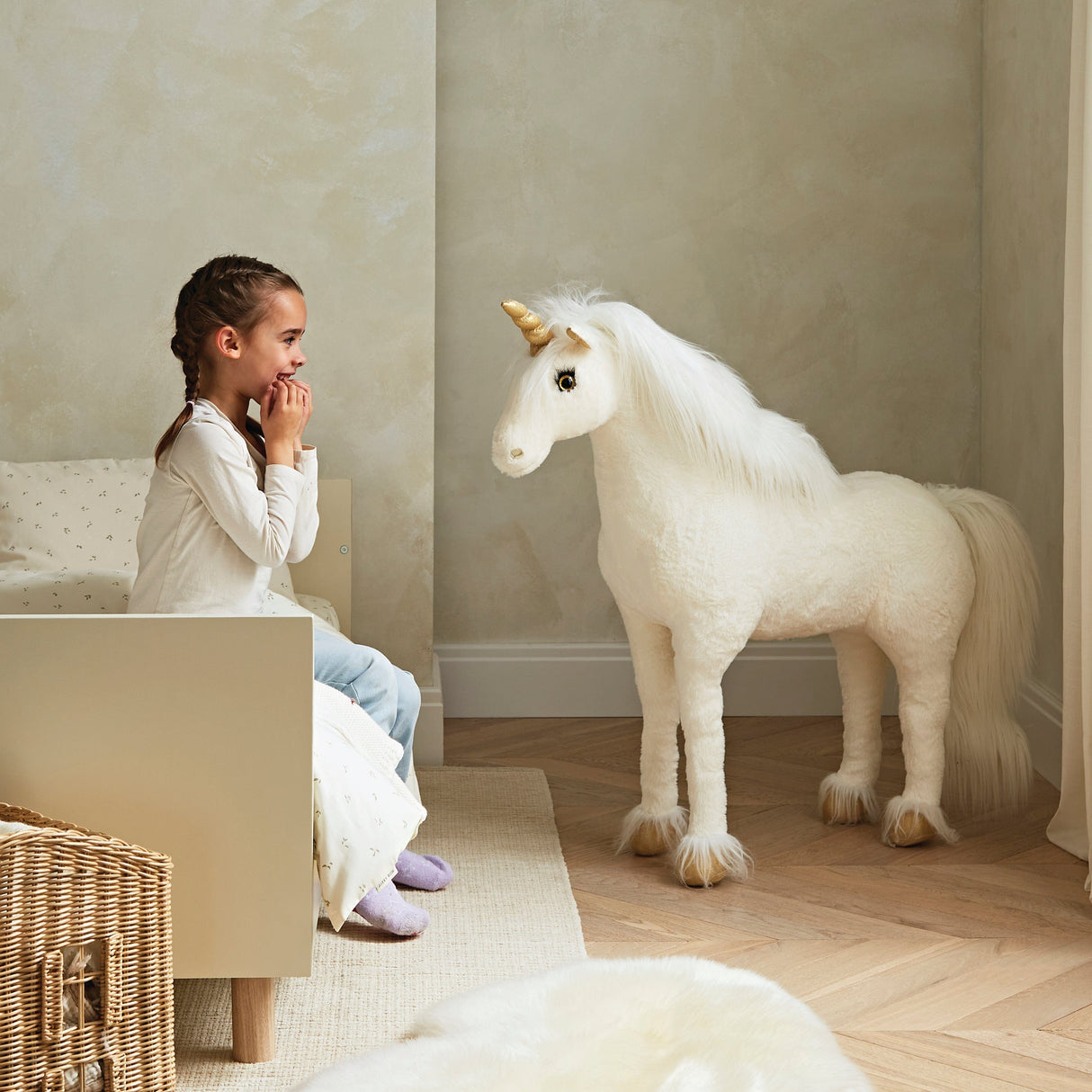 CuddleCo Standing Unicorn Stuffed Animal