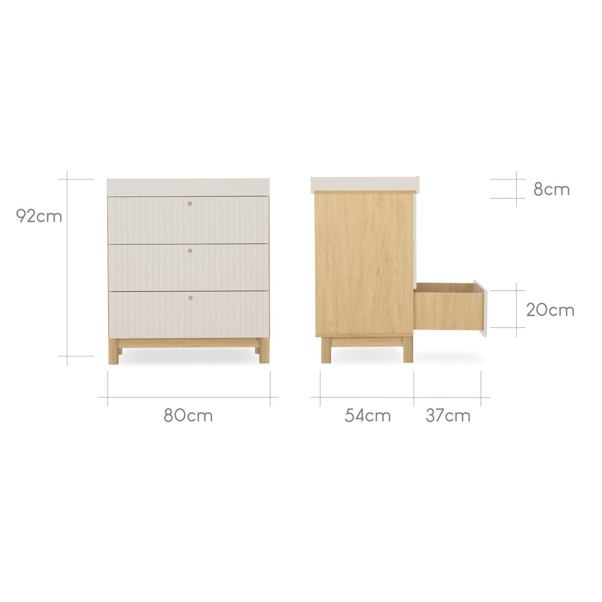 CuddleCo Remi 3 Piece Nursery Furniture Set