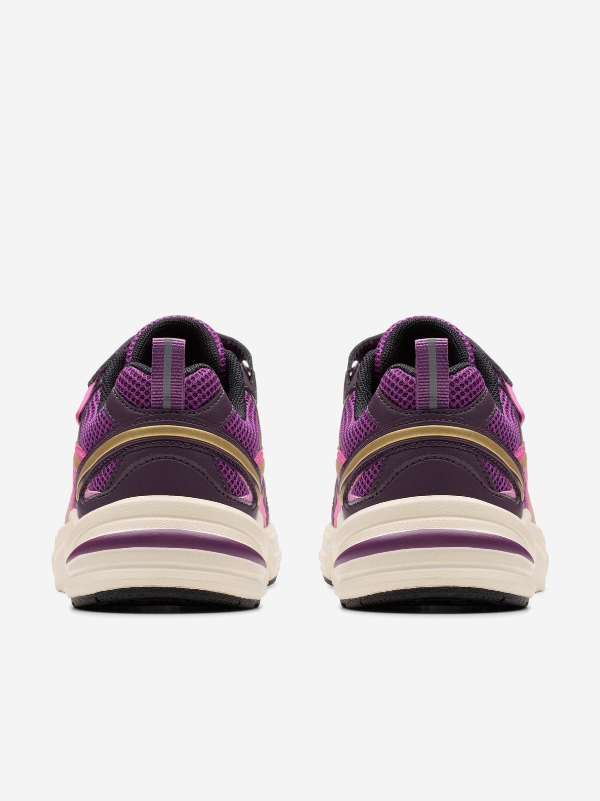Clarks Girls Crafton Move Trainers in Purple (Wide Fit)