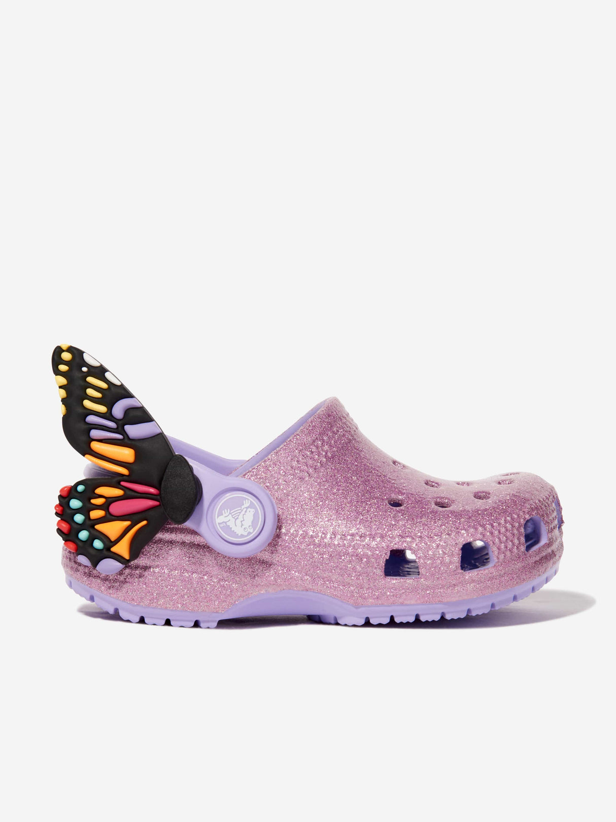 Crocs Girls Classic IAM Butterfly Clog in Purple