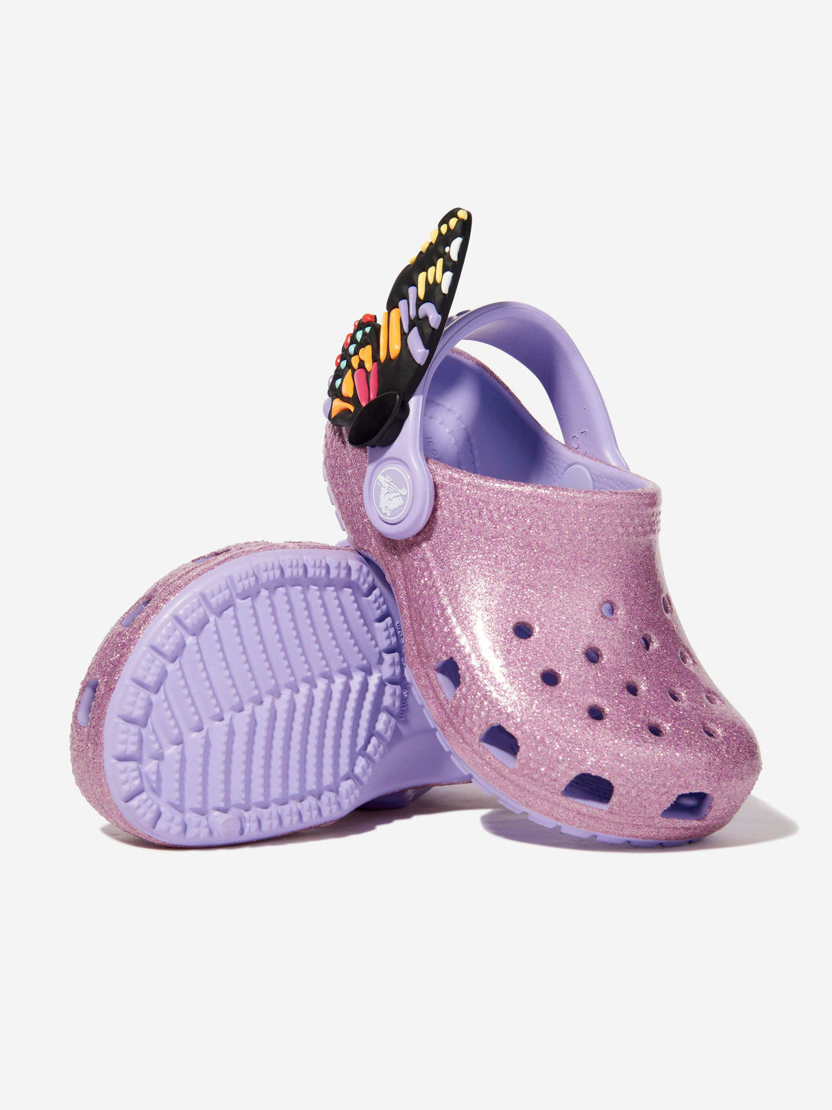Crocs Girls Classic IAM Butterfly Clog in Purple