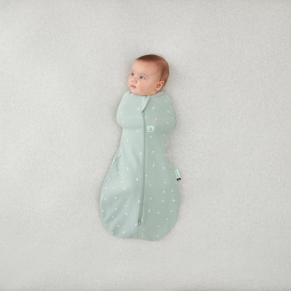 ergoPouch - Organic All Year Cocoon Swaddle Sleeping Bag - Sage 1.0 TOG