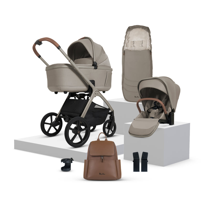 Silver Cross Cove Pram + Accessory Bundle, Champagne