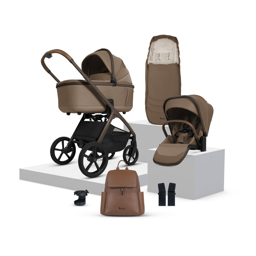 Silver Cross Cove Pram + Accessory Bundle, Maple