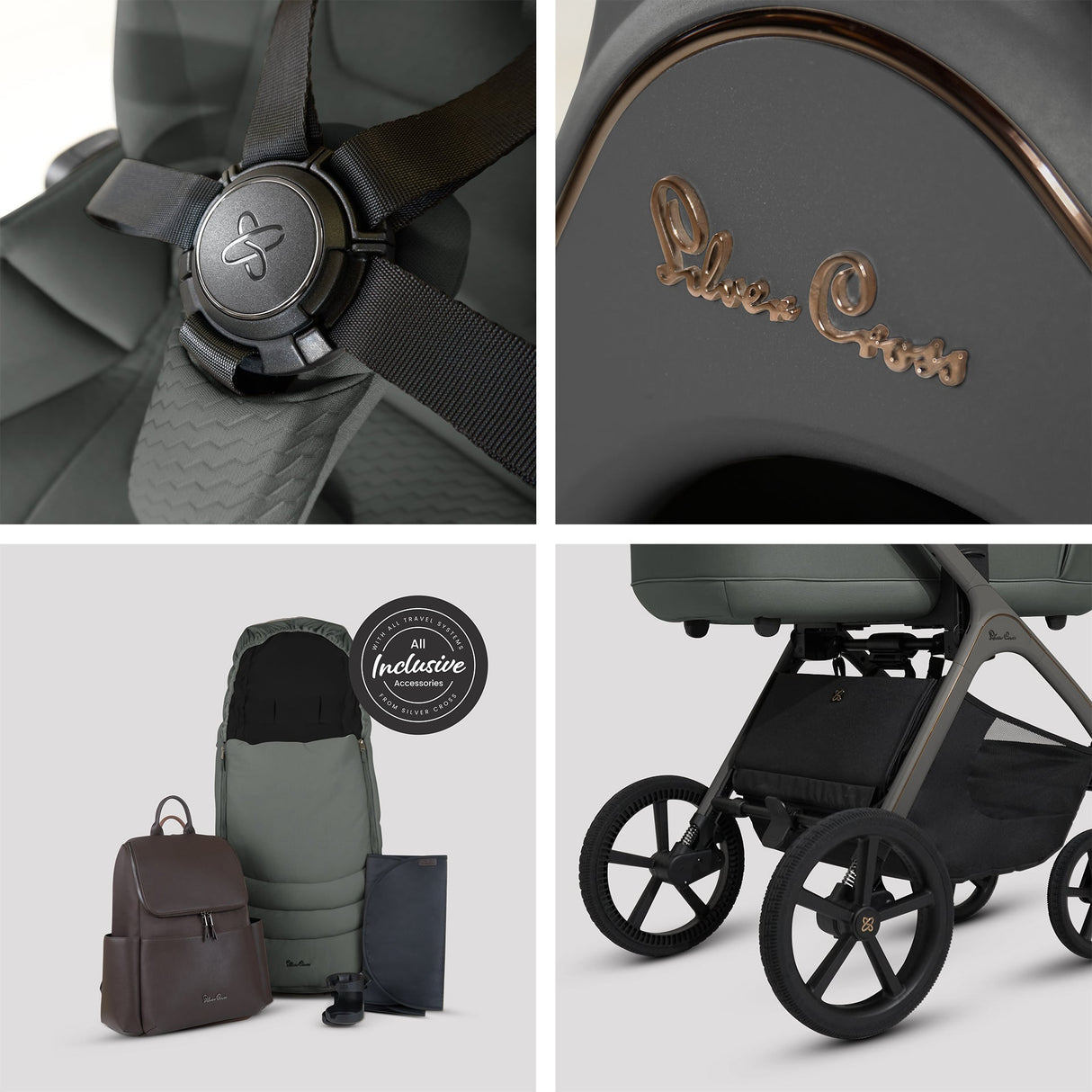 Silver Cross Cove Ultimate 360 Infant Car Seat Bundle, Pewter