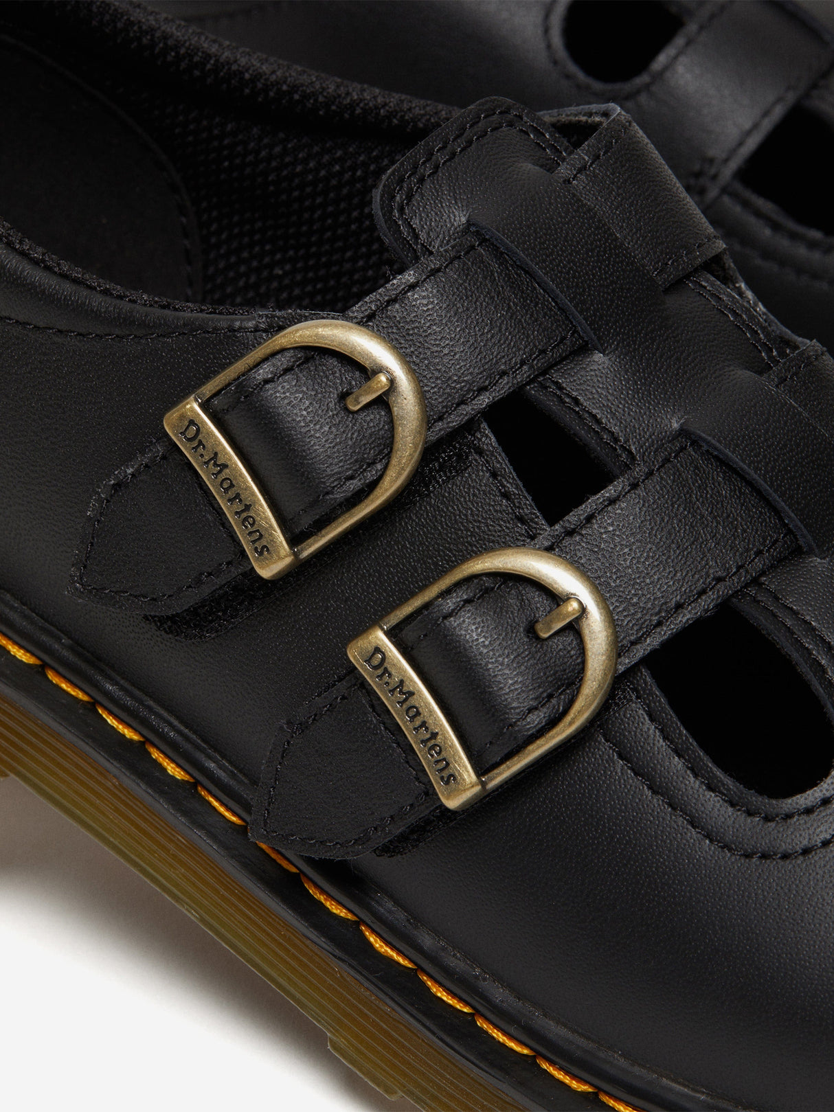 Dr Martens Girls 8065 Softy T Leather Mary Jane Shoes in Black