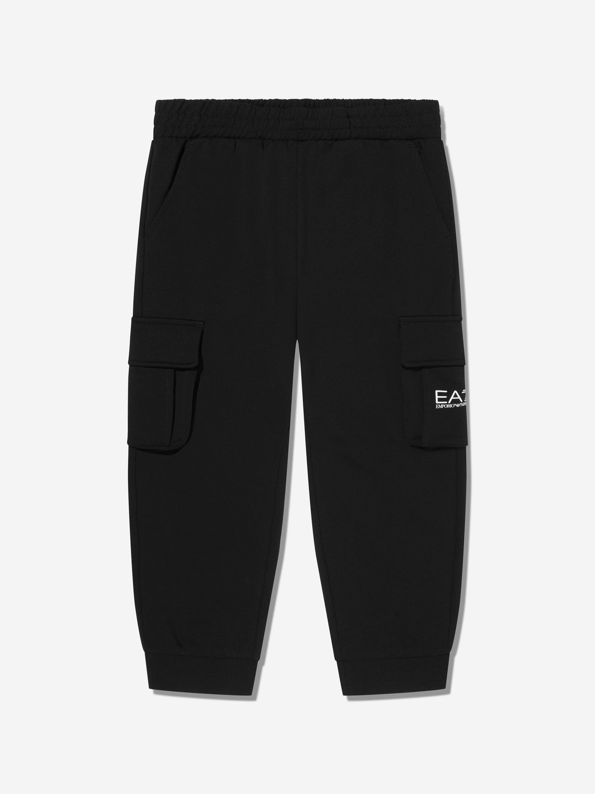 EA7 Emporio Armani Boys Train Core ID Cargo Trousers in Black