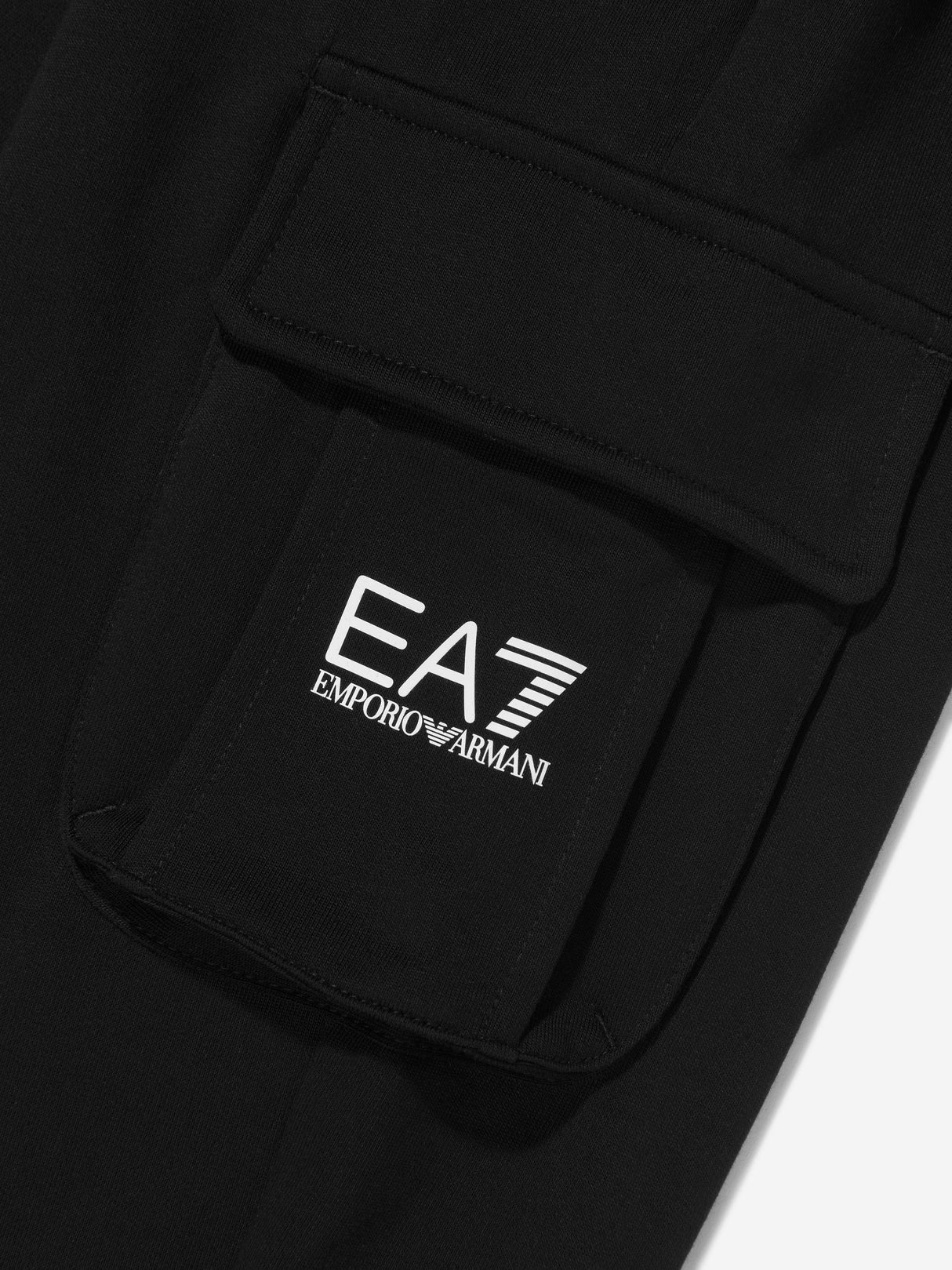 EA7 Emporio Armani Boys Train Core ID Cargo Trousers in Black
