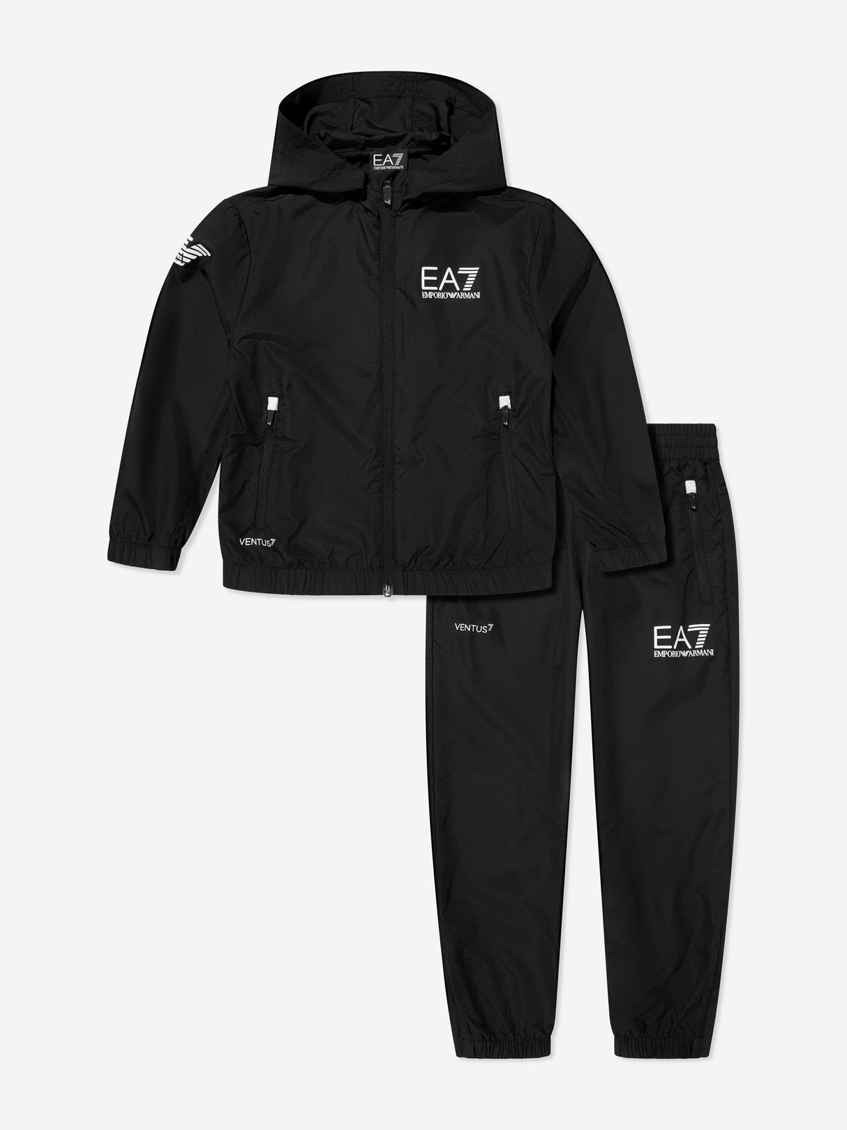 EA7 Emporio Armani Boys Tennis Pro Tracksuit in Black