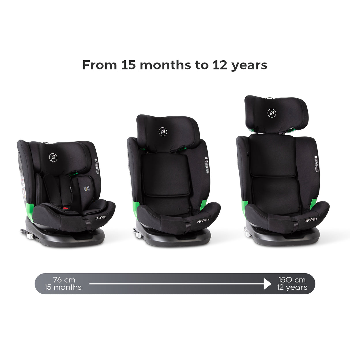 Red Kite Evolve 123 Recline i-Size Car Seat, 15 Months - 12 Years