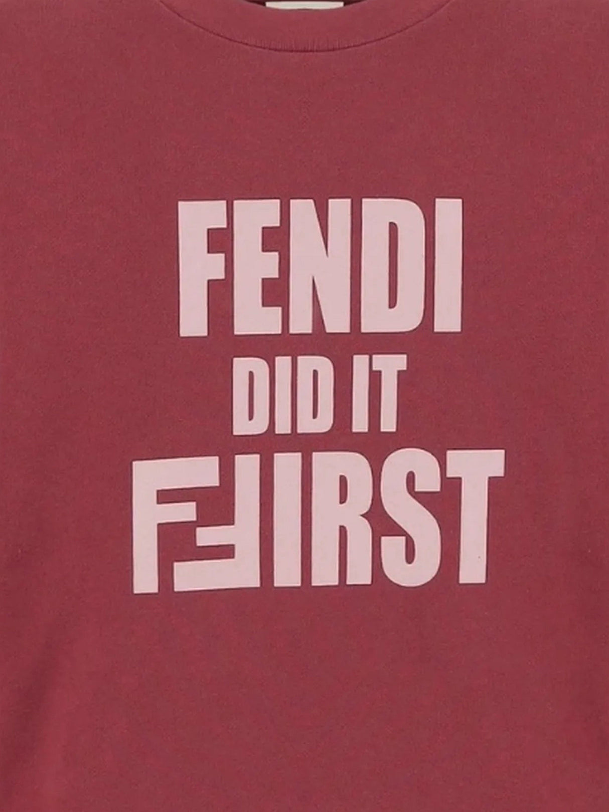 Fendi Kids Slogan Sweatshirt in Red