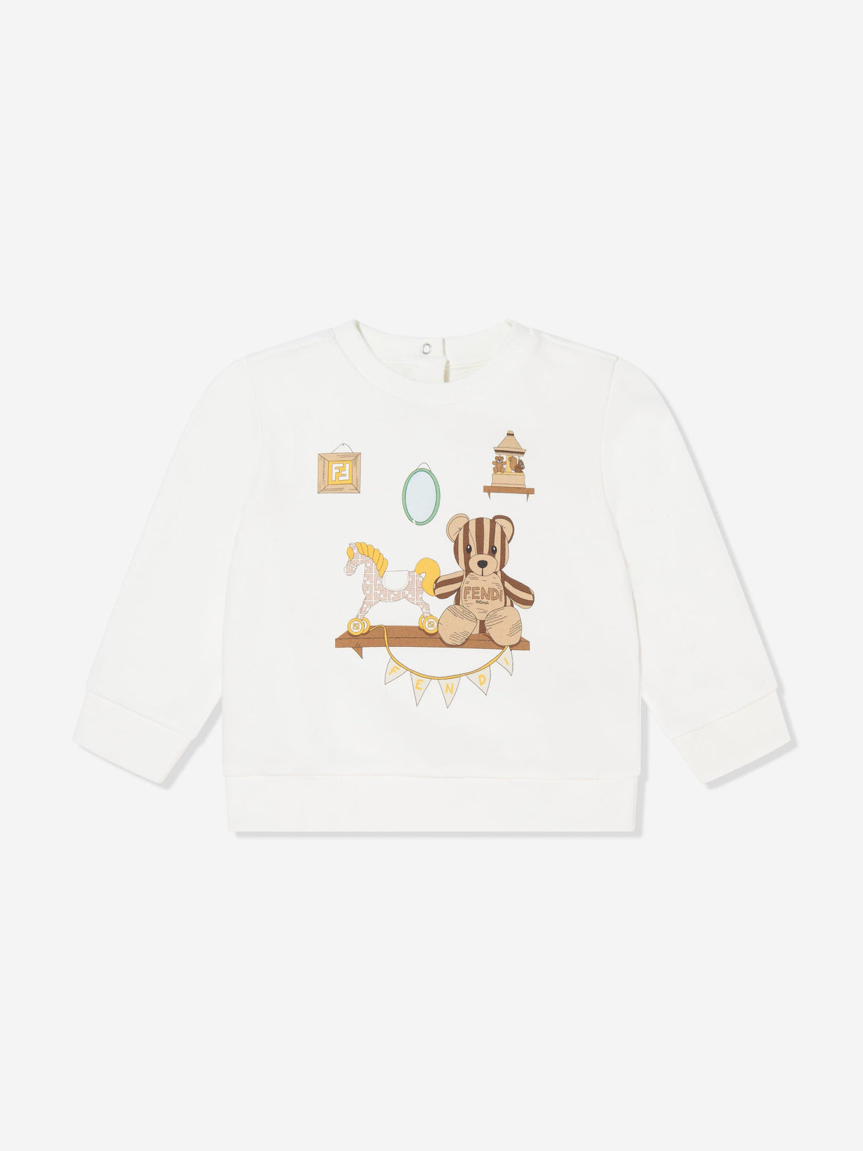 Fendi Baby Playroom Sweatshirt in White