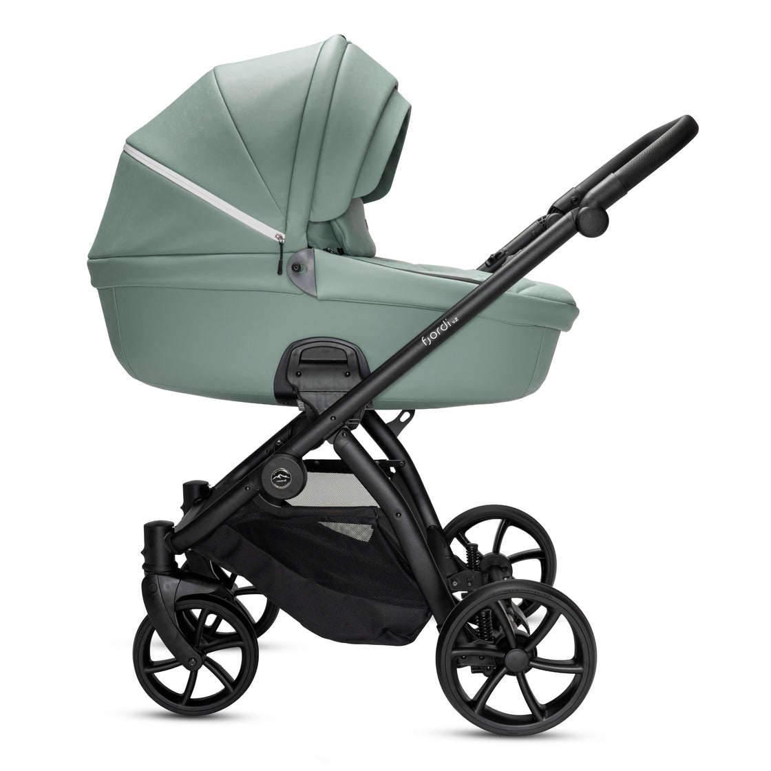 Noordi Fjordi V2 Leather 2in1 Pushchair with ThermoCot™ Carrycot, Sage