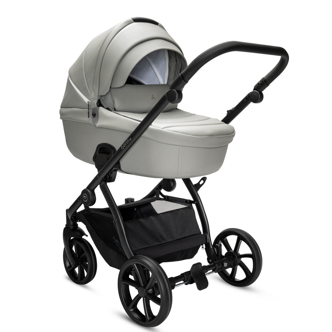 Noordi Fjordi V2 Leather 2in1 Pushchair with ThermoCot™ Carrycot, Sleet