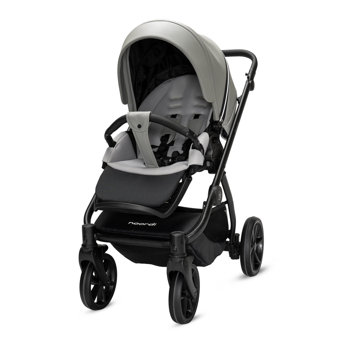 Noordi Fjordi V2 Leather 2in1 Pushchair with ThermoCot™ Carrycot, Sleet