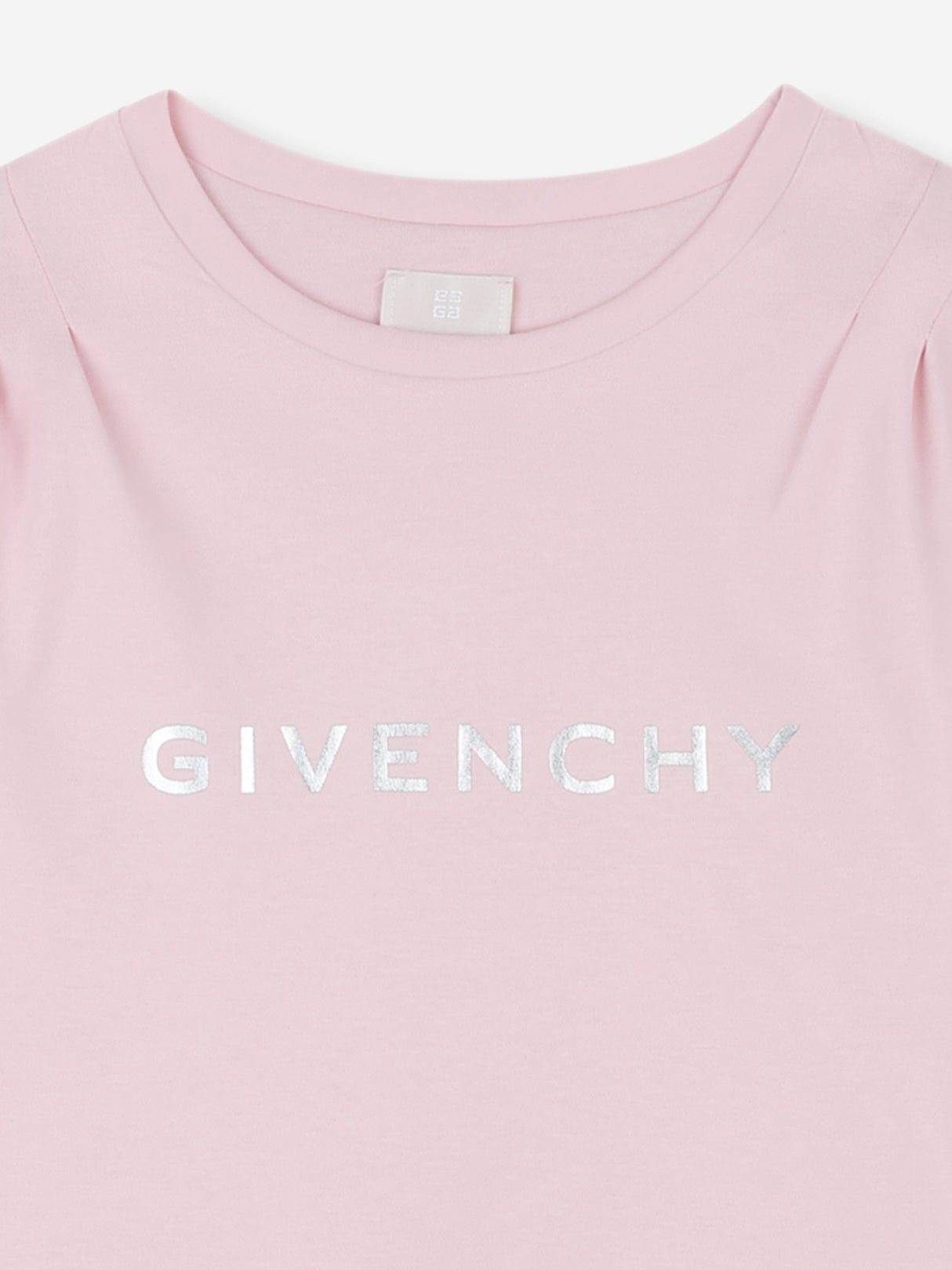 Givenchy Girls Logo Print Skater Dress in Pink