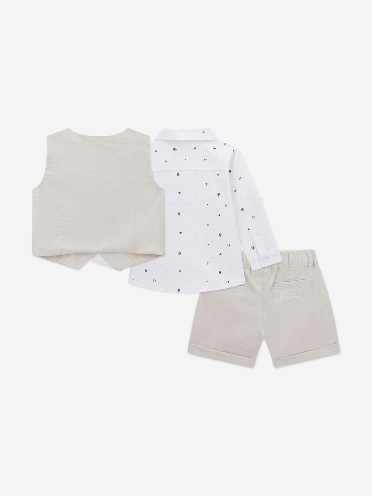 Guess Baby Boys Short Set in Beige