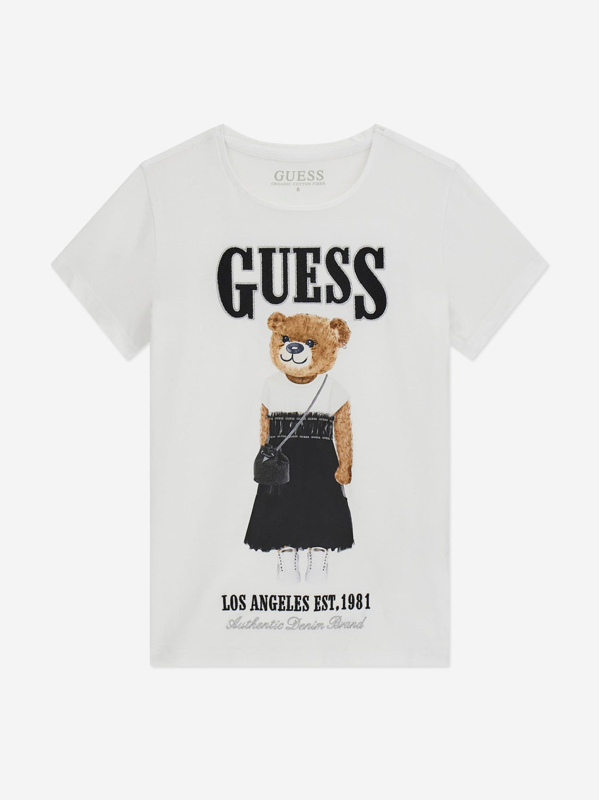 Guess Girls Bear T-Shirt in White