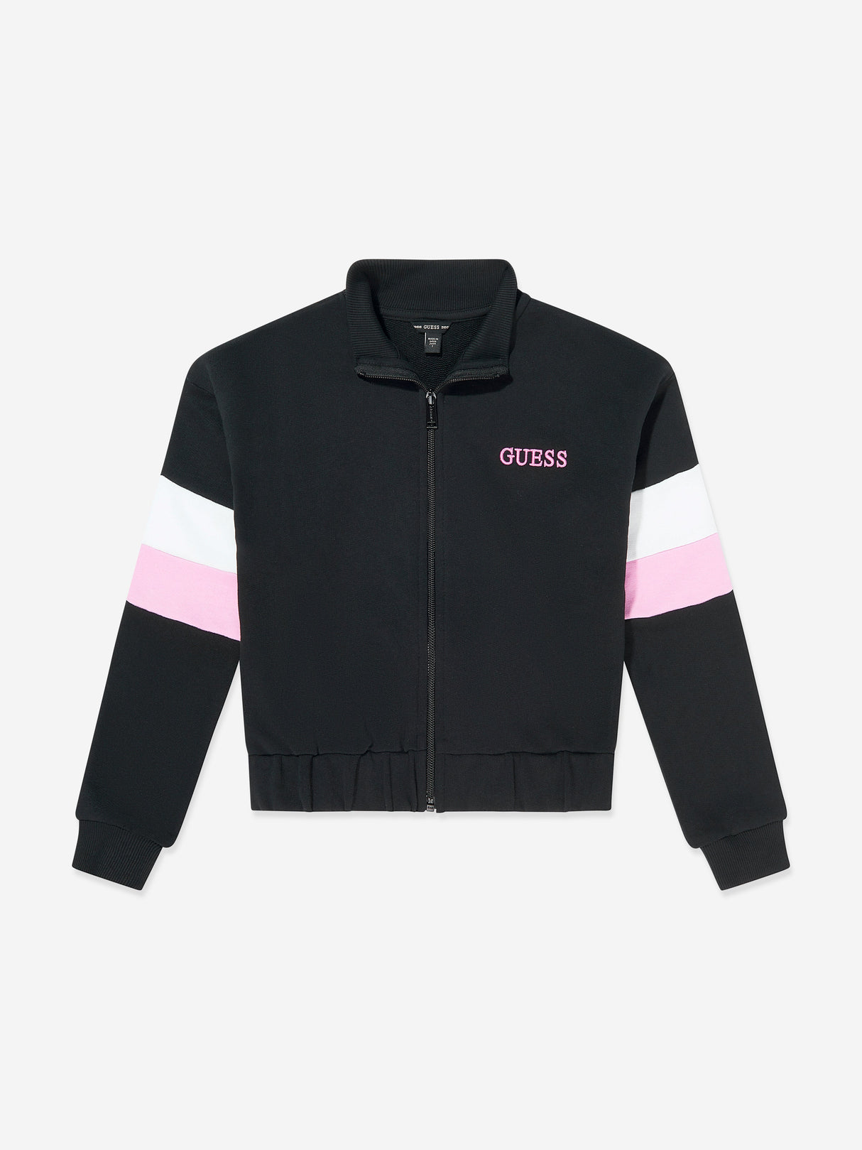 Guess Girls Active Zip Up Top in Black