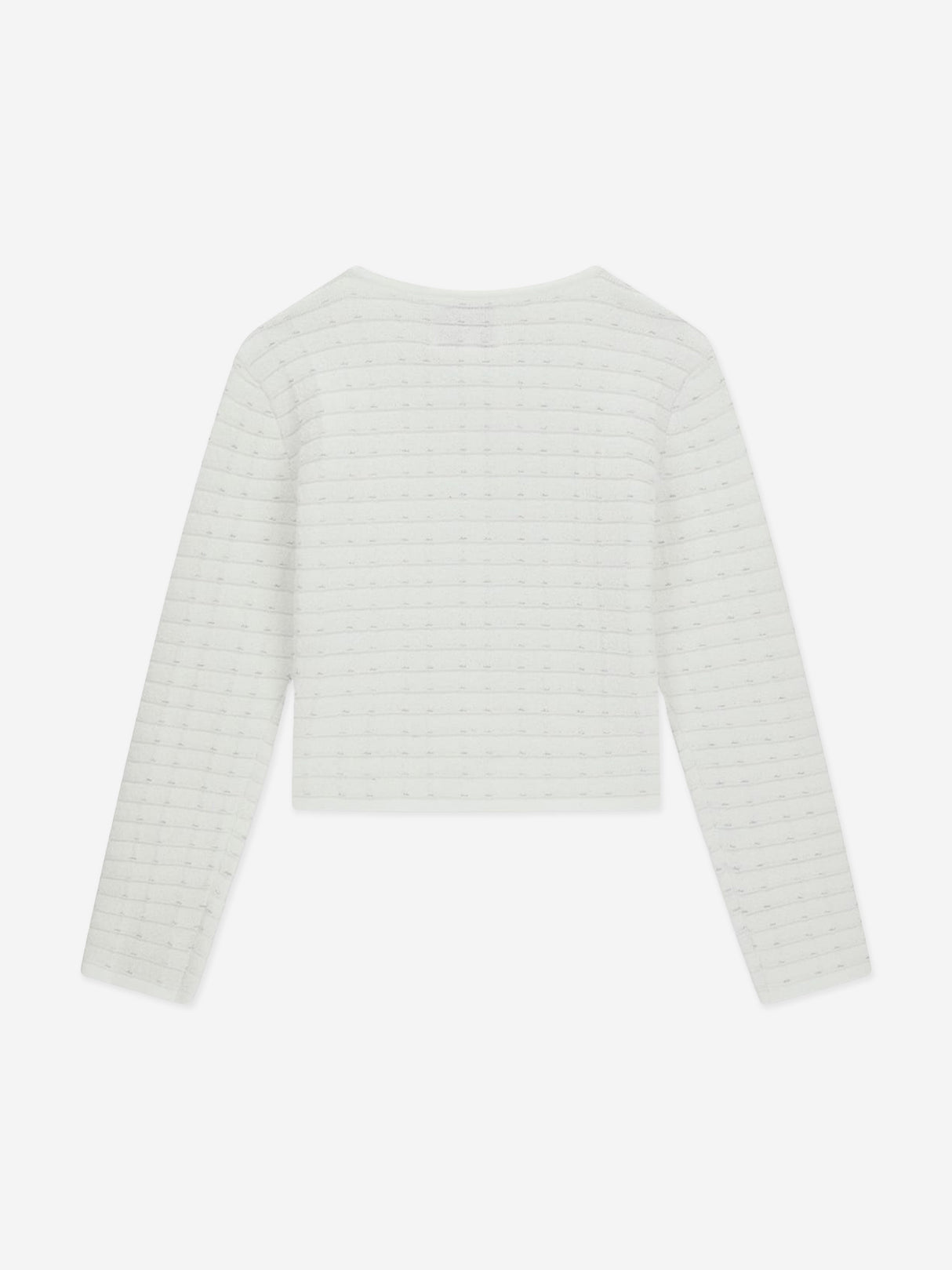 Guess Girls Tweed Cardigan in White