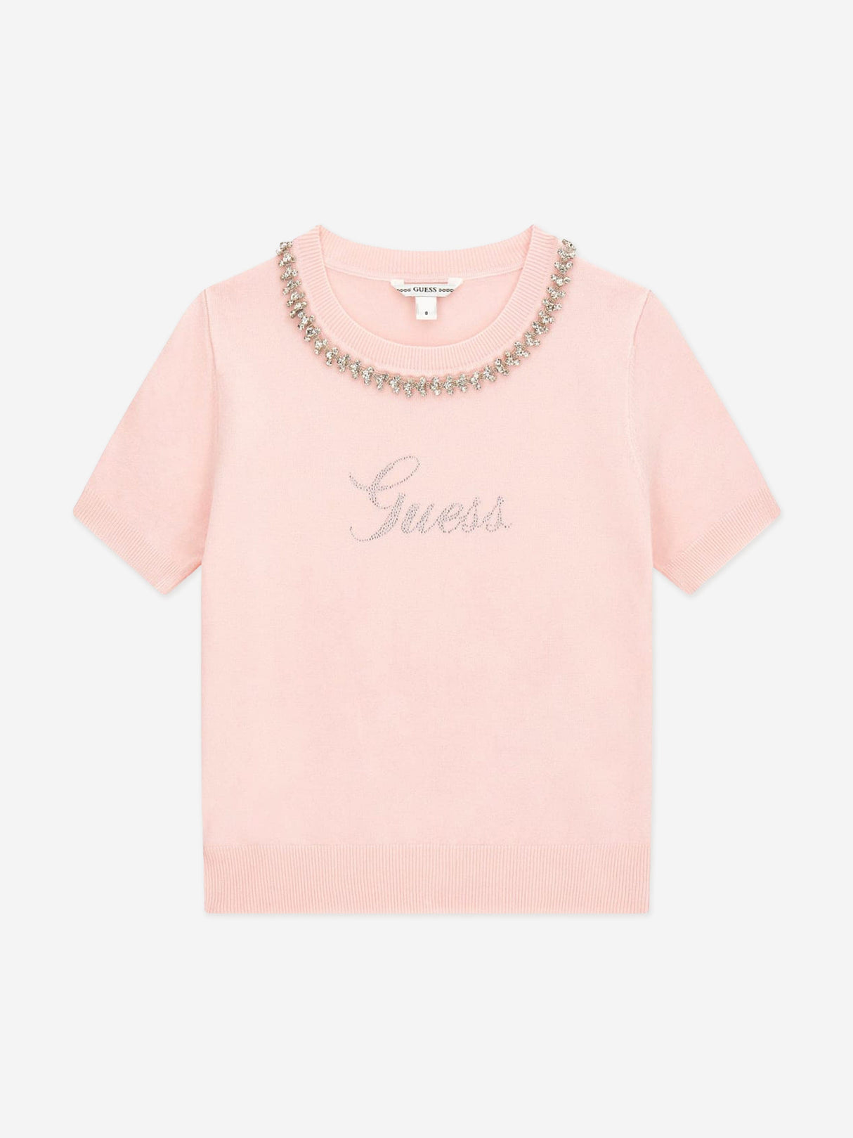 Guess Girls Logo Sweater Top in Pink