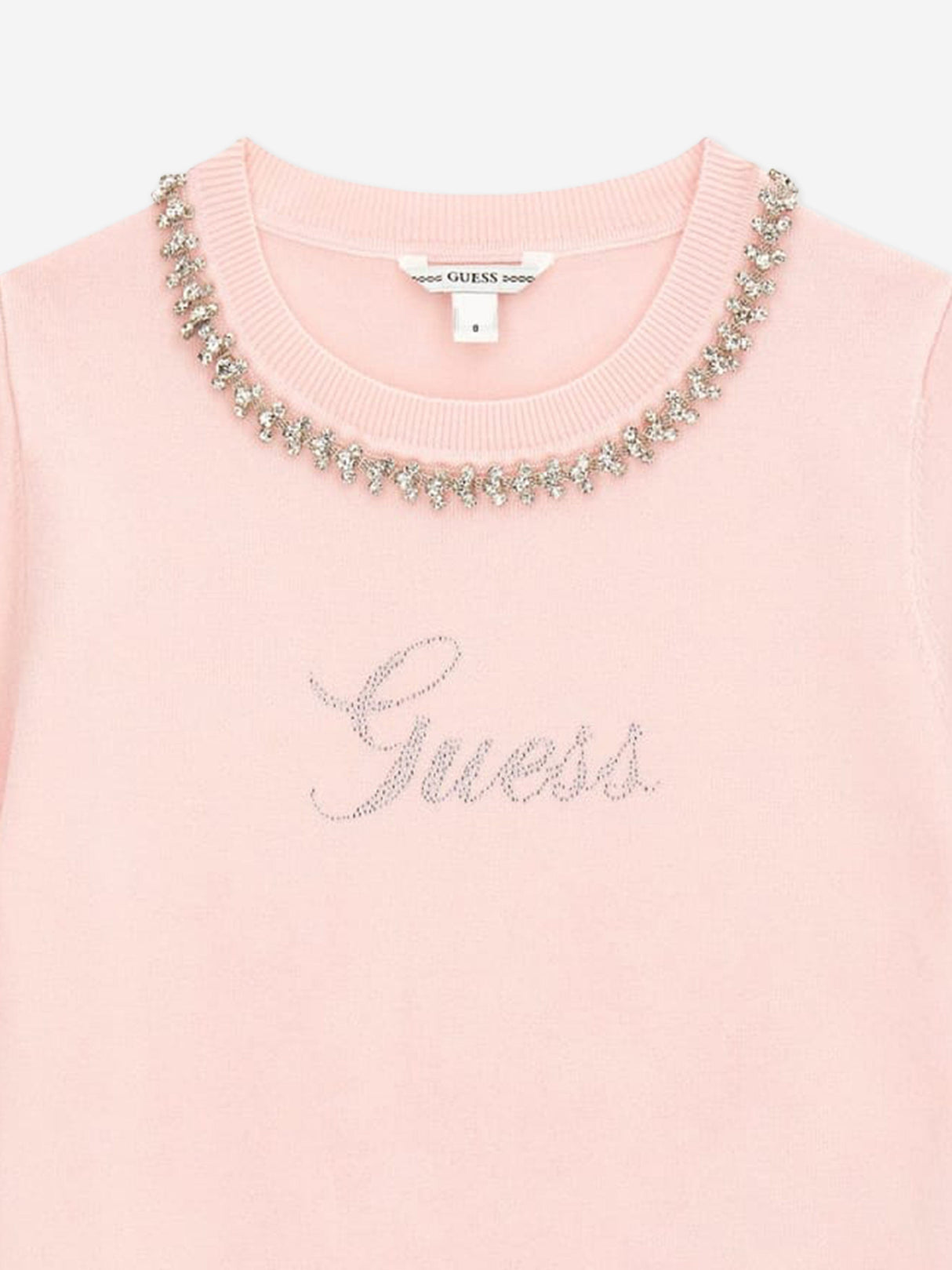 Guess Girls Logo Sweater Top in Pink