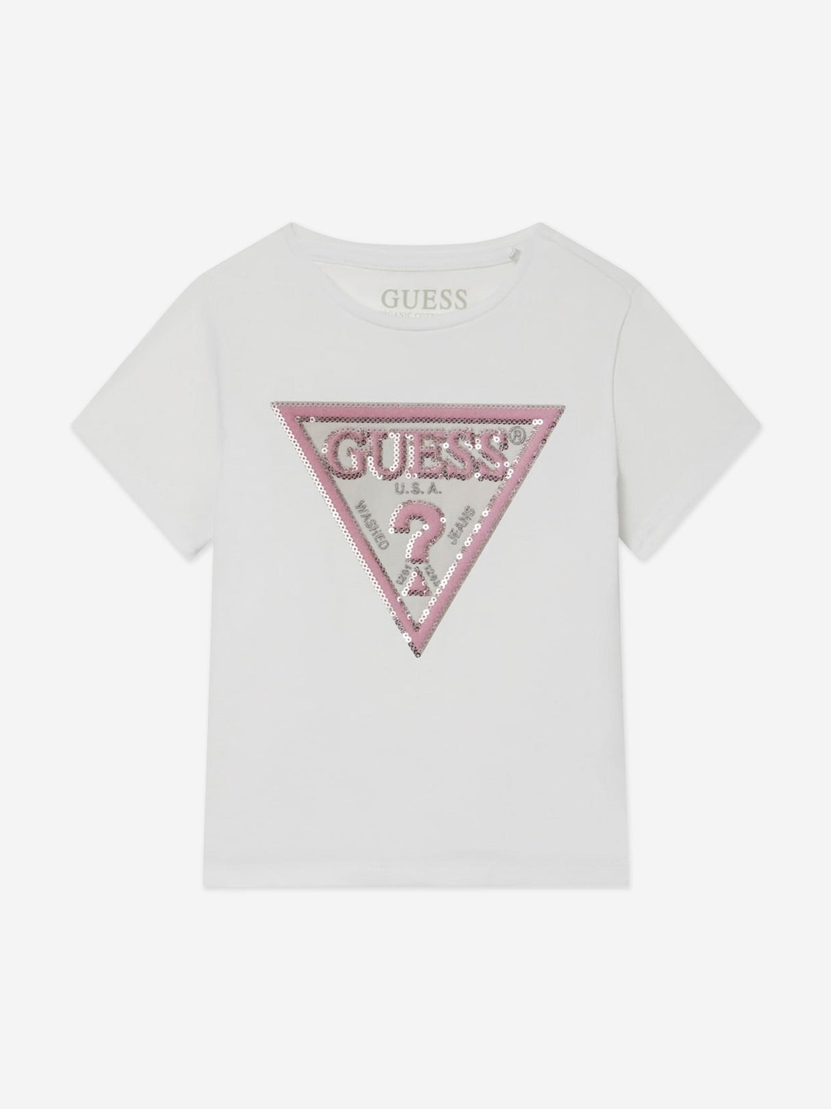 Guess Girls Logo T-Shirt in White