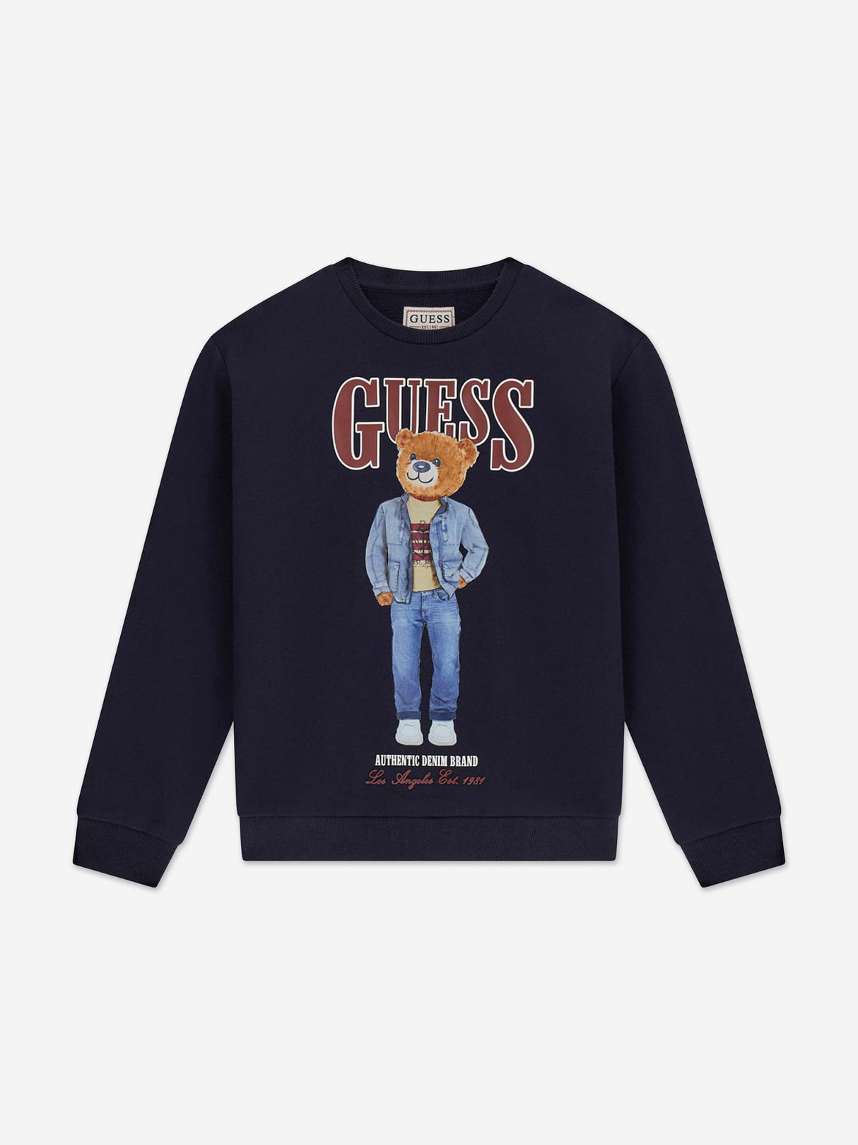 Guess Kids Bear Logo Sweatshirt in Navy