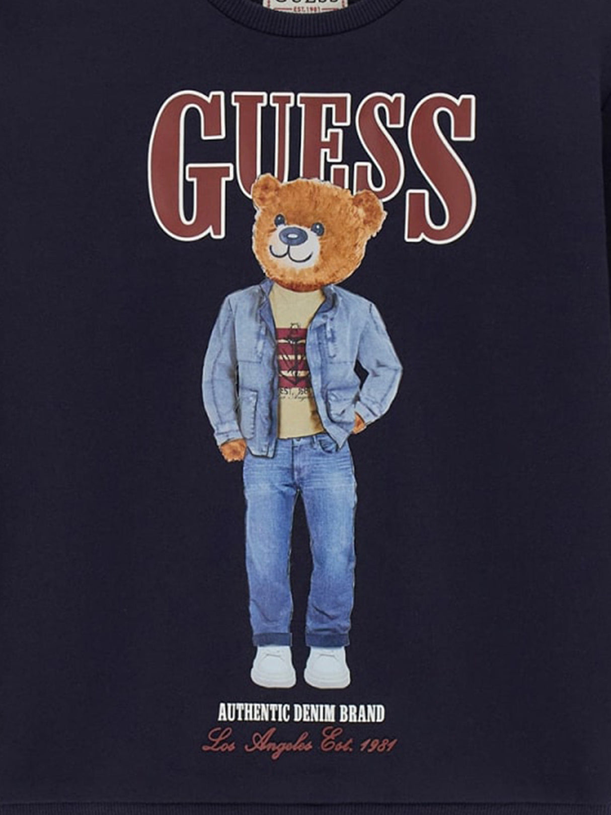 Guess Kids Bear Logo Sweatshirt in Navy