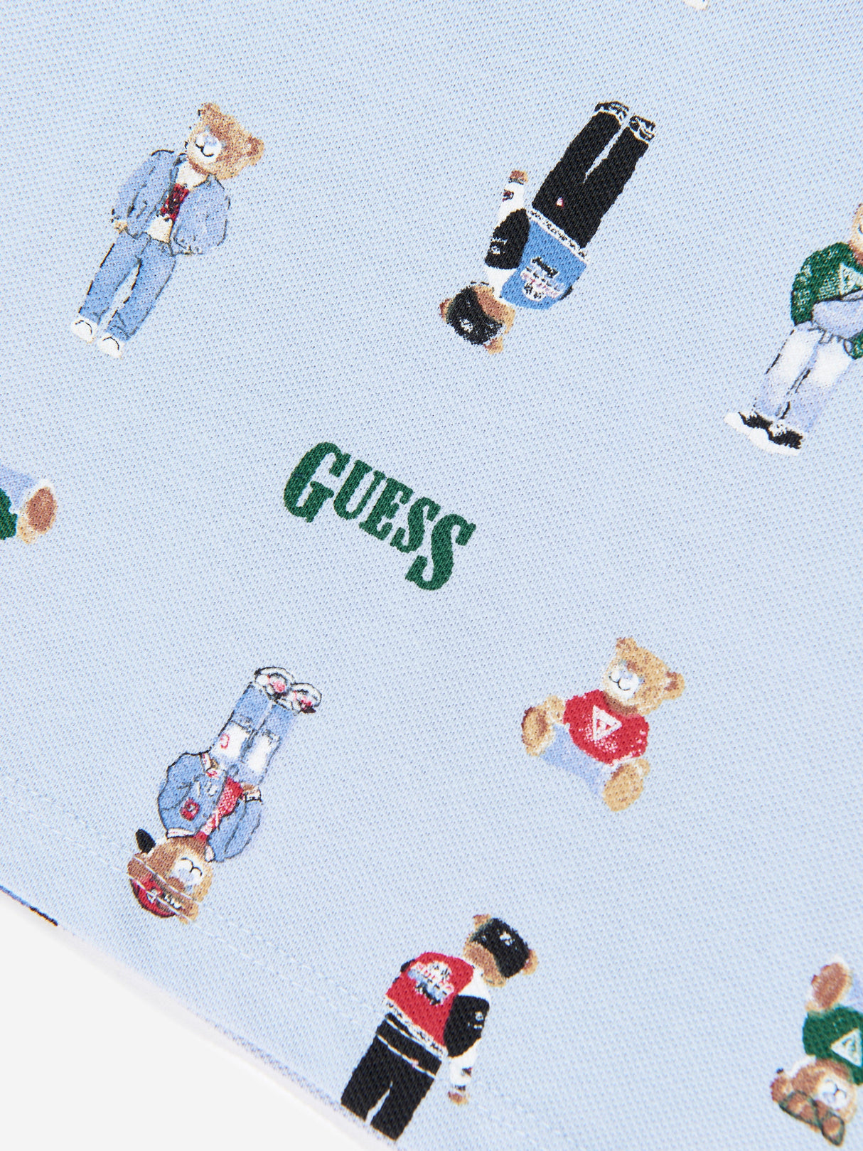 Guess Boys Bear Polo Shirt in Blue