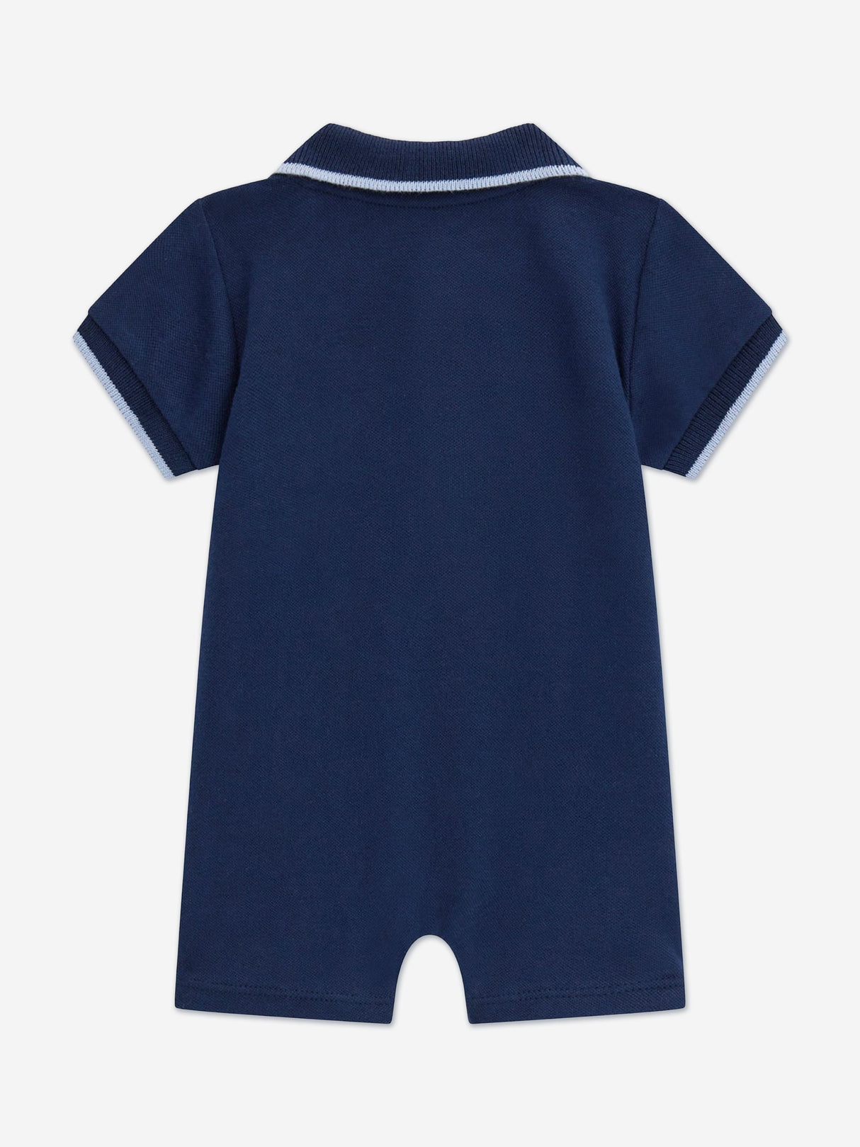 Guess Baby Boys Striped Polo Romper in Navy