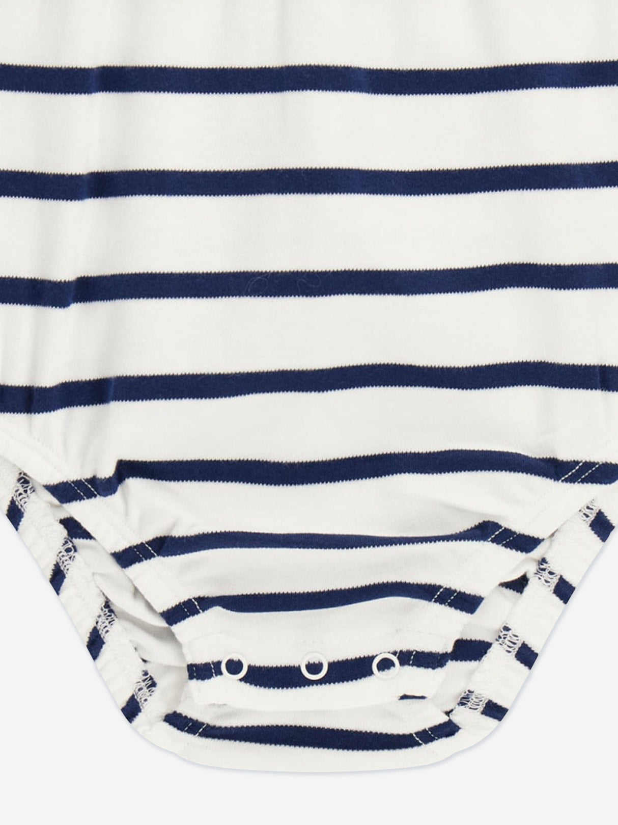 Guess Baby Girls Striped Logo Romper in Navy