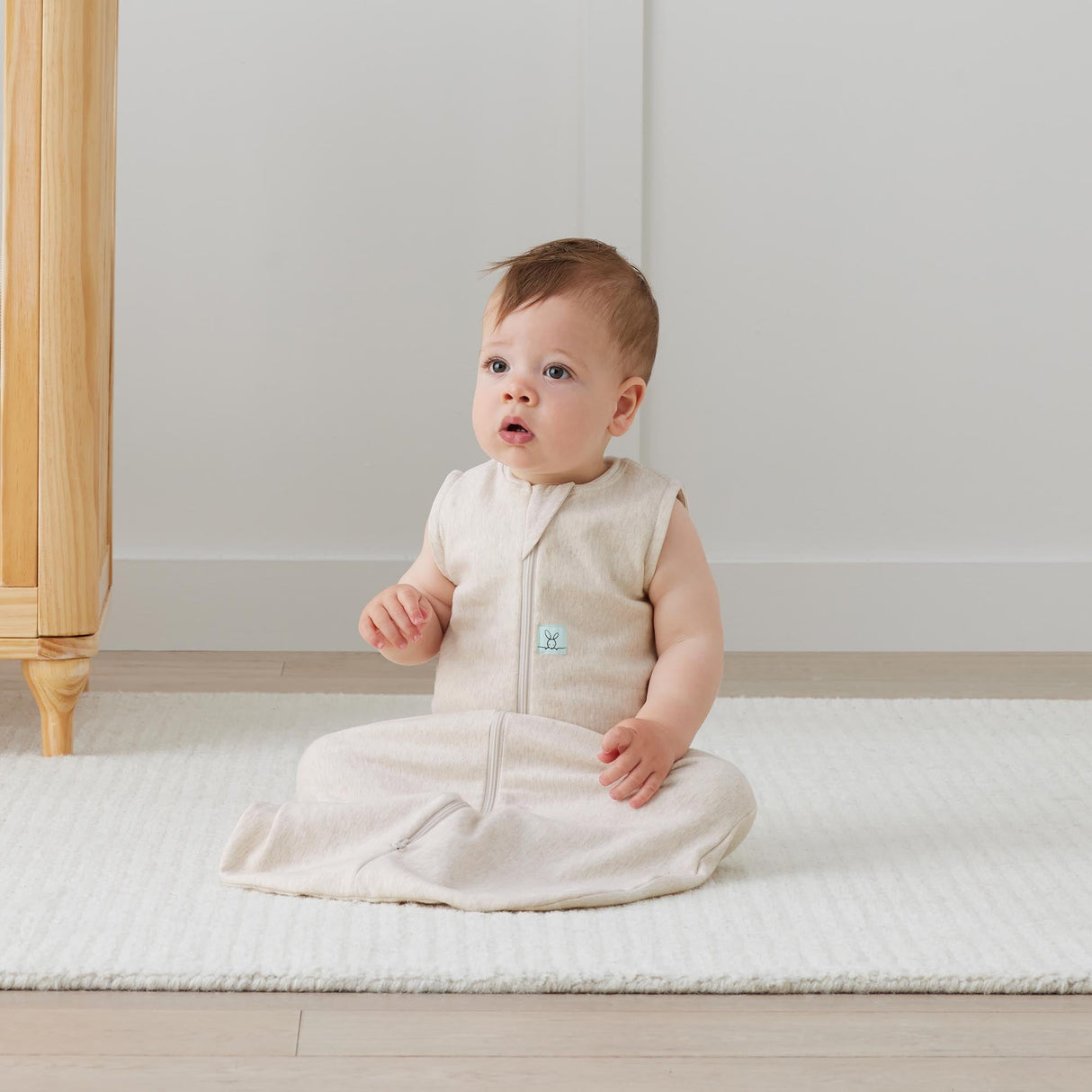 ergoPouch - Organic All Year Jersey Sleeping Bag - Oatmeal 1.0 TOG