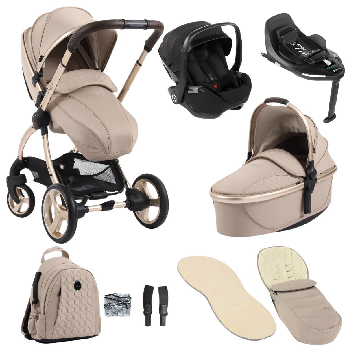 Egg 3 Travel System with 360 Rotating & Reclining Car Seat