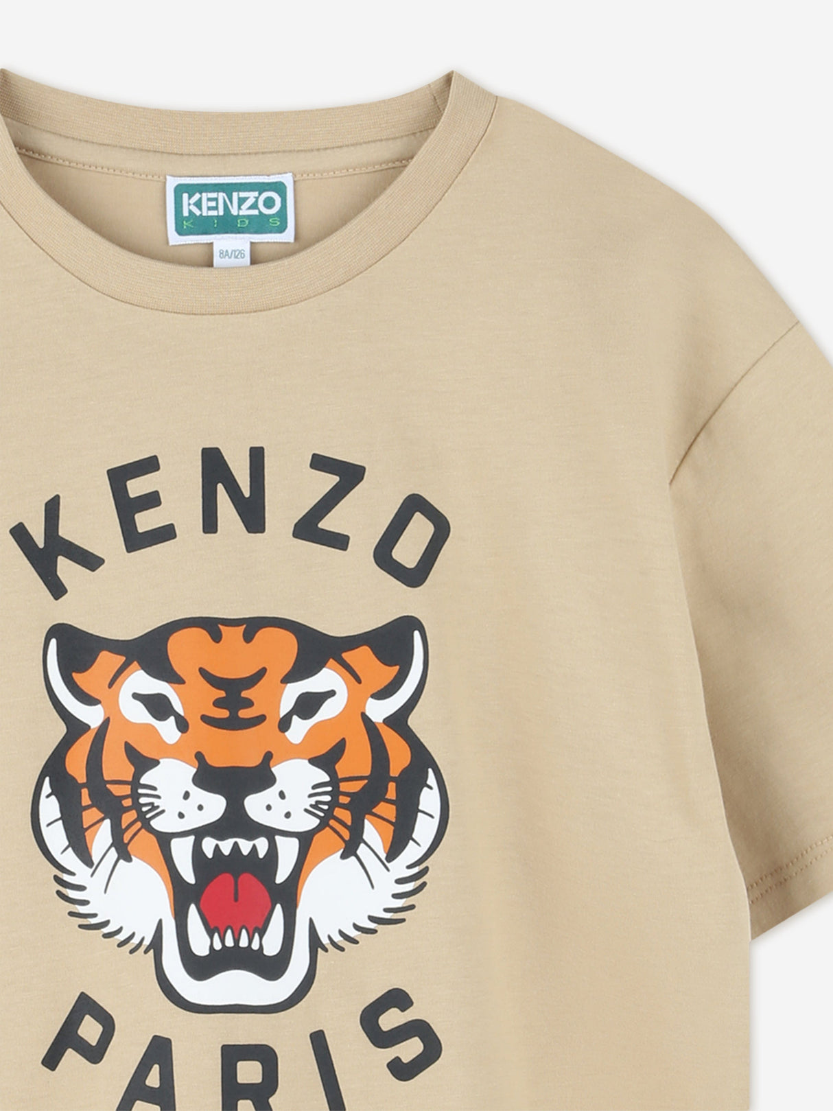 KENZO Kids Lucky Tiger T-Shirt in Beige