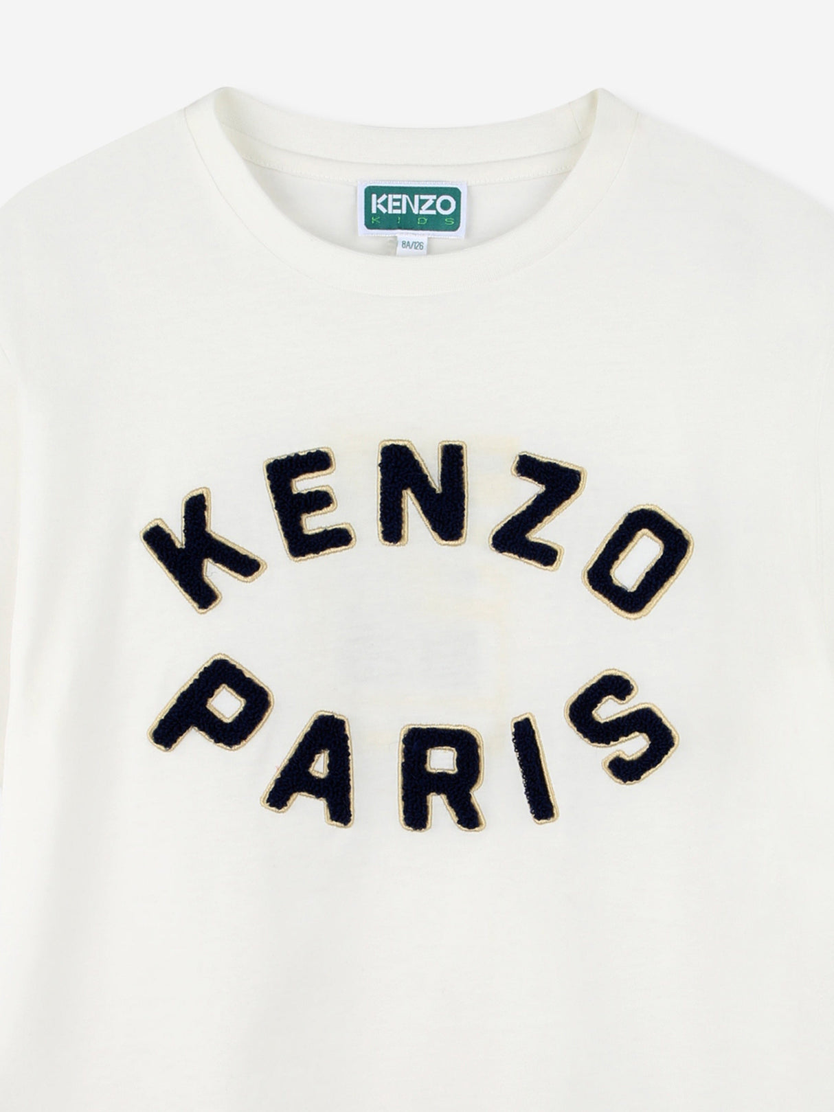 KENZO Kids Embroidered Logo T-Shirt in Ivory