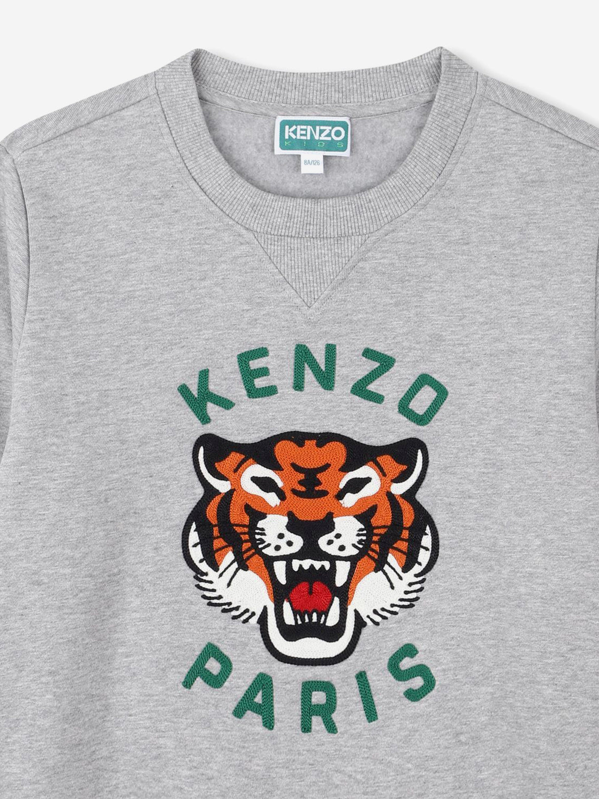 KENZO Boys Lucky Tiger Sweatshirt in Grey