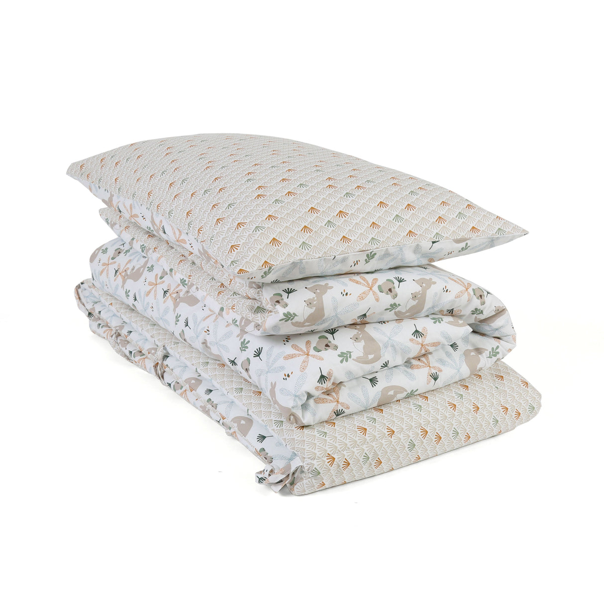 Koalaroo Organic Cotton Toddler 3 Piece All-in-One 4.0 Tog Quilt Bedding Set with Bumper
