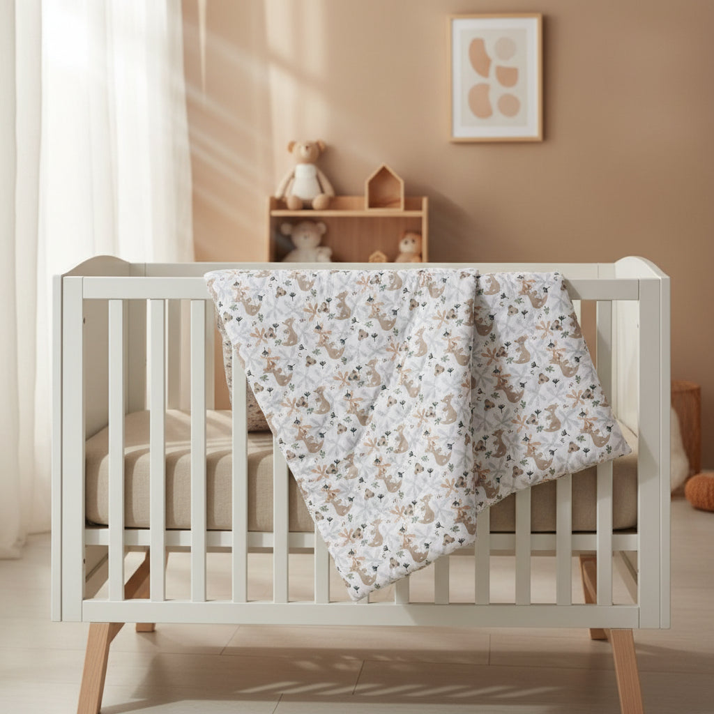 Koalaroo Organic Cotton Toddler 3 Piece All-in-One 4.0 Tog Quilt Bedding Set with Bumper