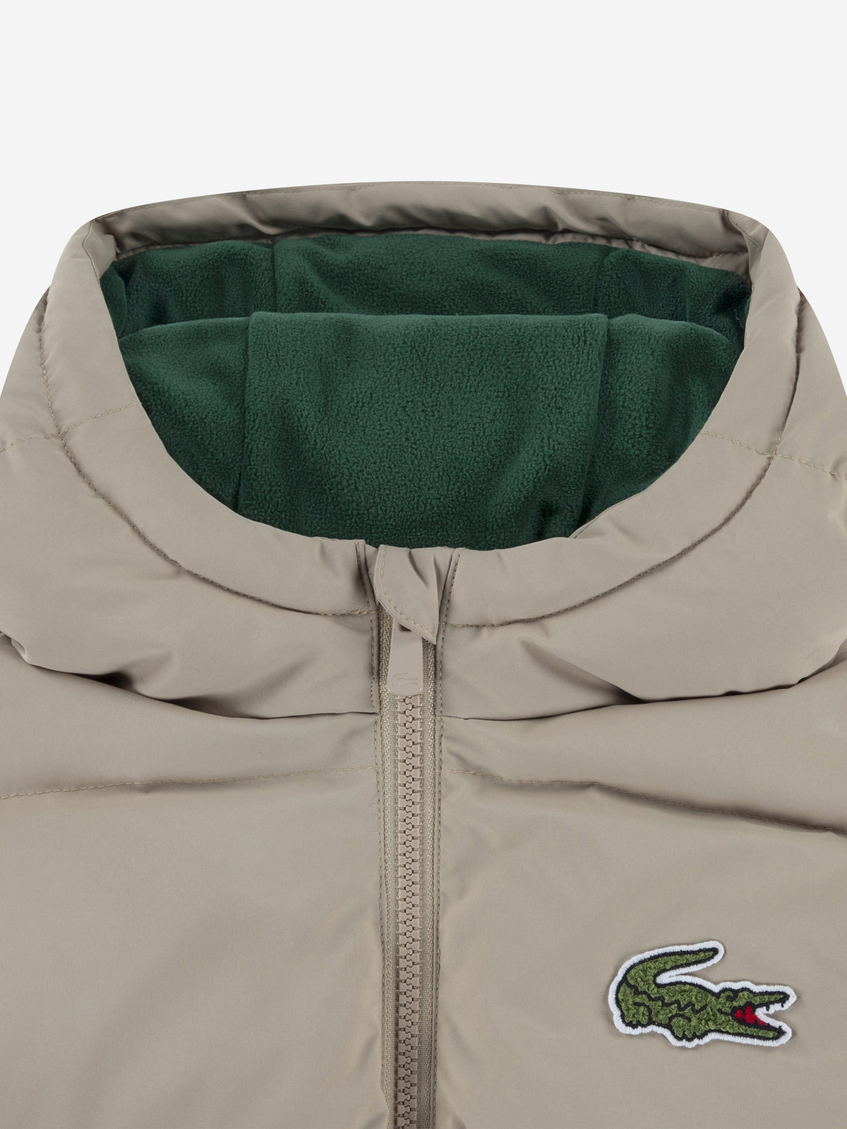 Lacoste Kids Logo Puffer Jacket in Beige