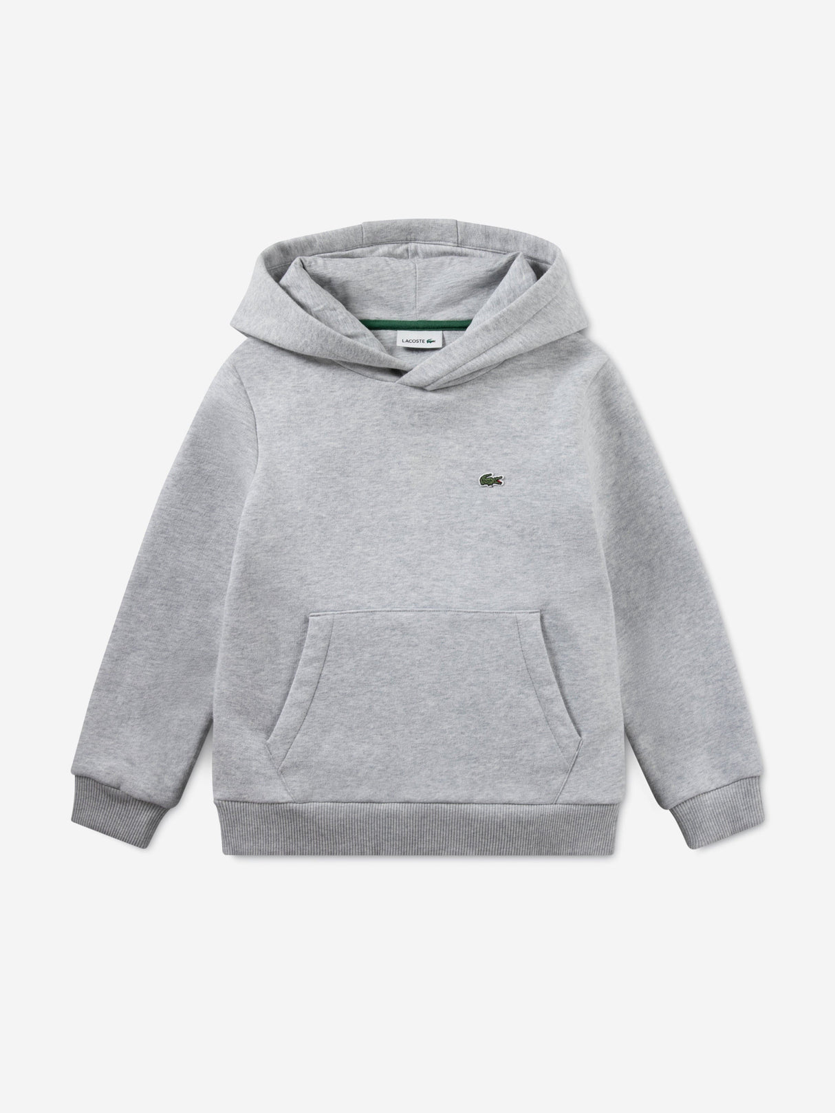 Lacoste Boys Logo Hoodie in Grey
