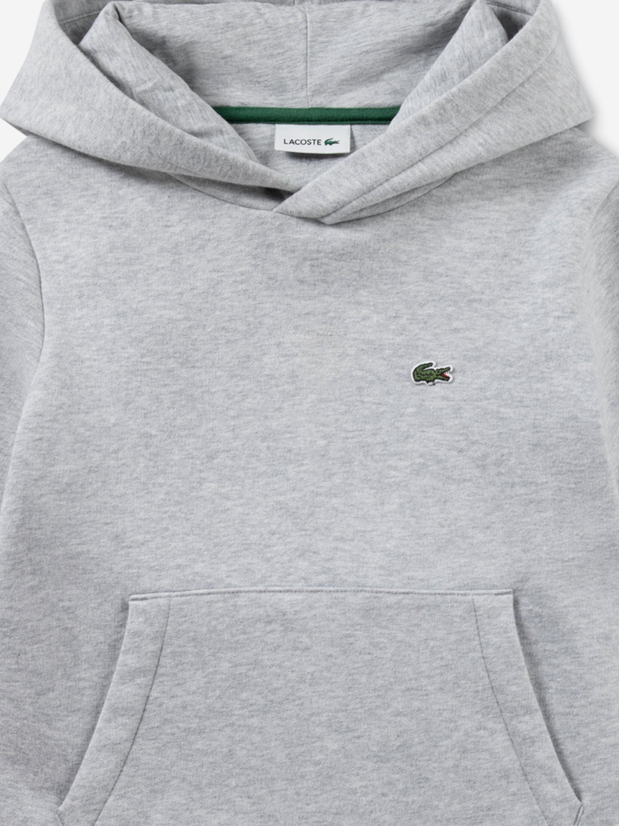 Lacoste Boys Logo Hoodie in Grey