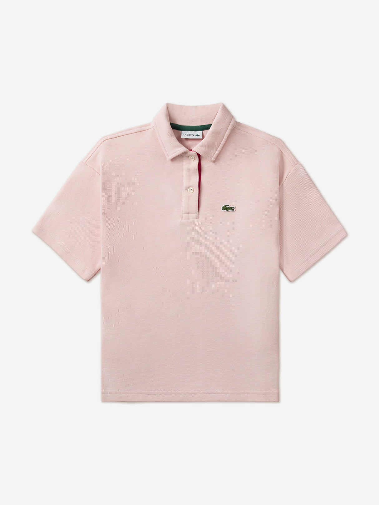 Lacoste Girls Oversized Polo Shirt in Pink