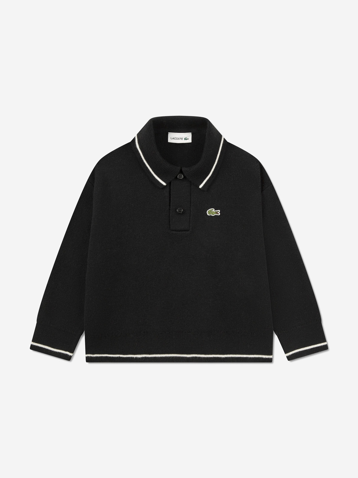 Lacoste Boys Polo Jumper in Black