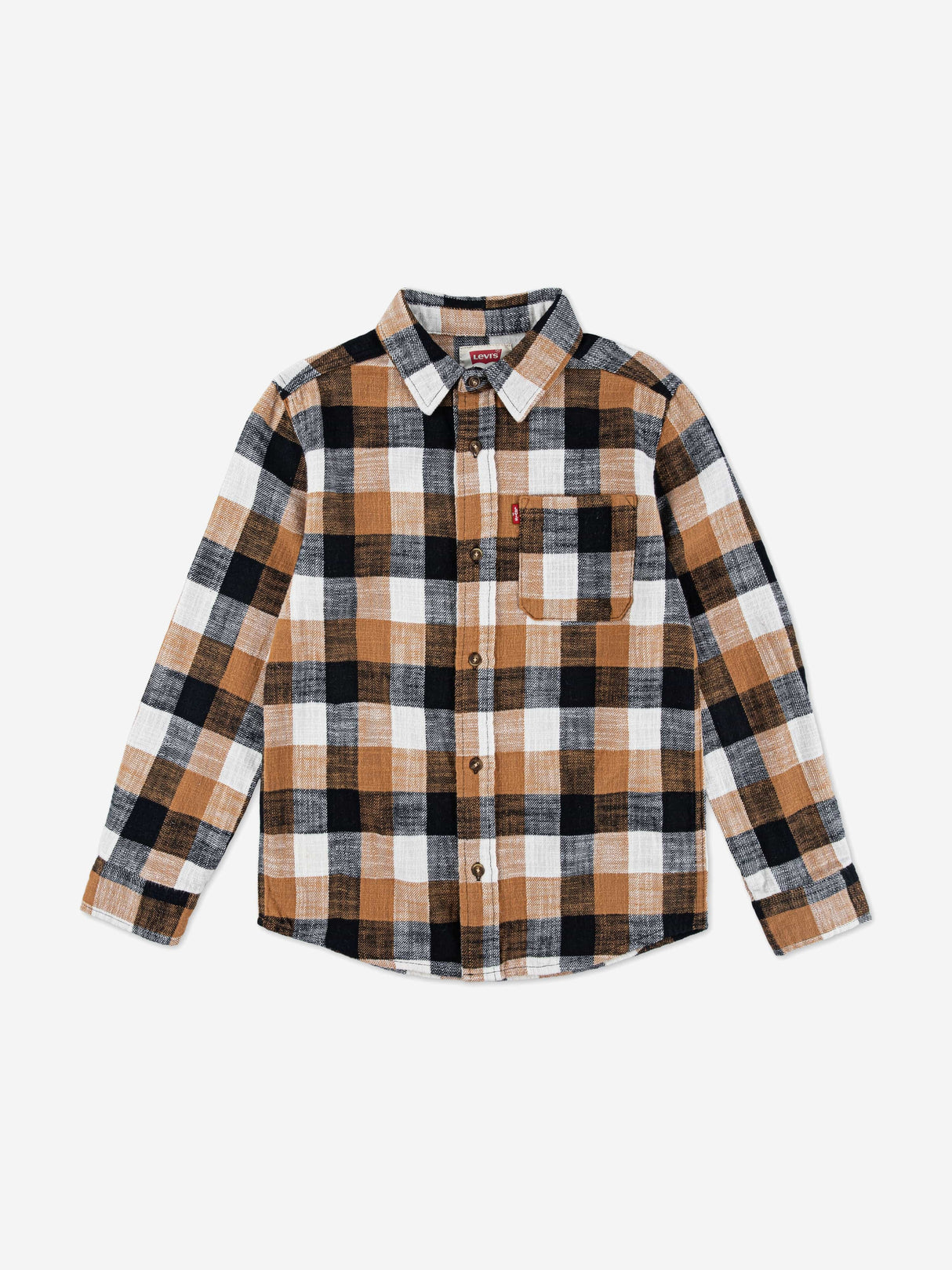 Levi's Boys Buffalo Check Flannel Shirt in Black