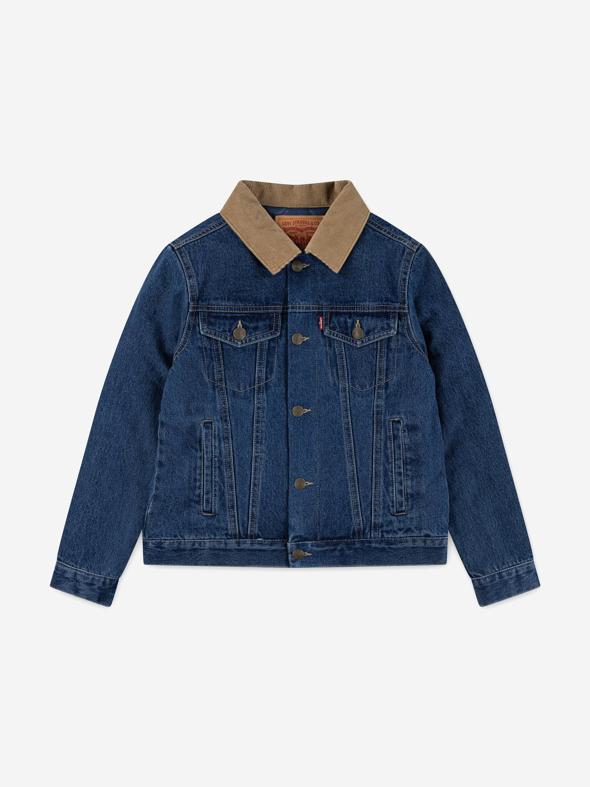 Levi's Boys Quilted Lined Trucker Jacket in Blue