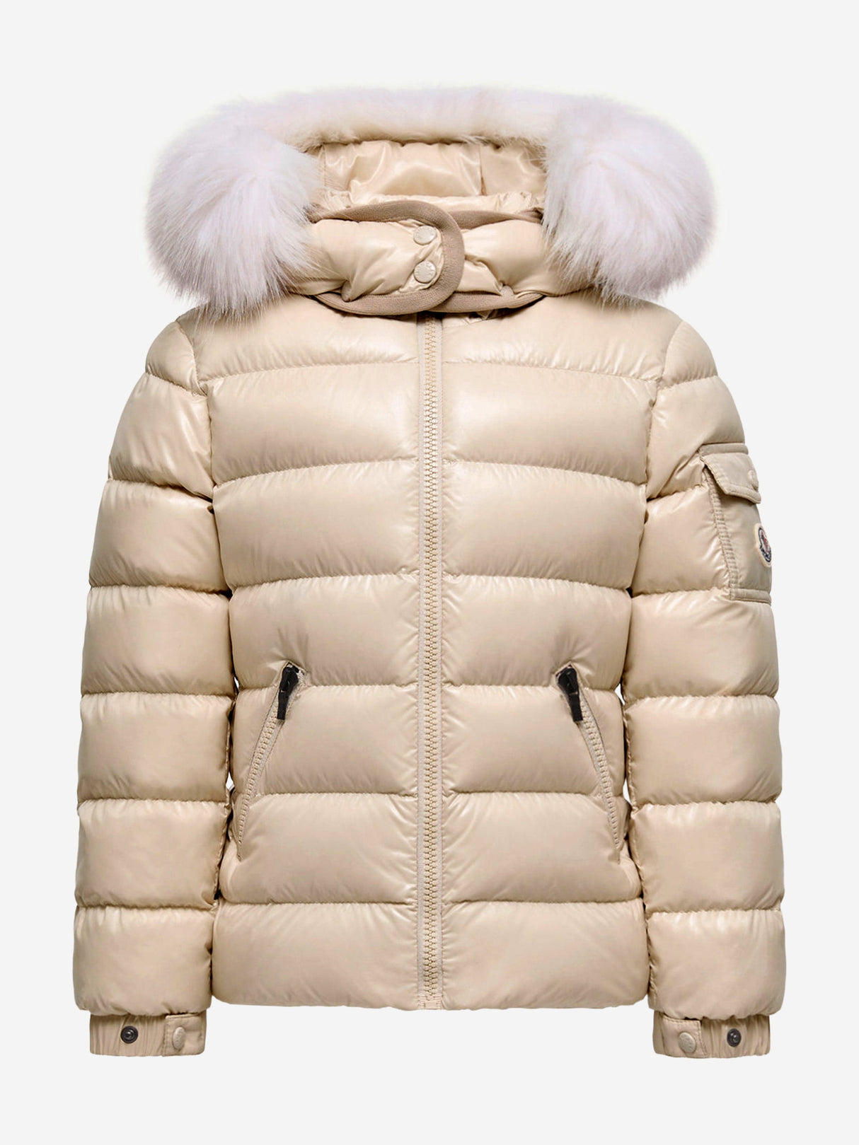 Moncler Enfant Girls Badyf Down Padded Jacket in Beige
