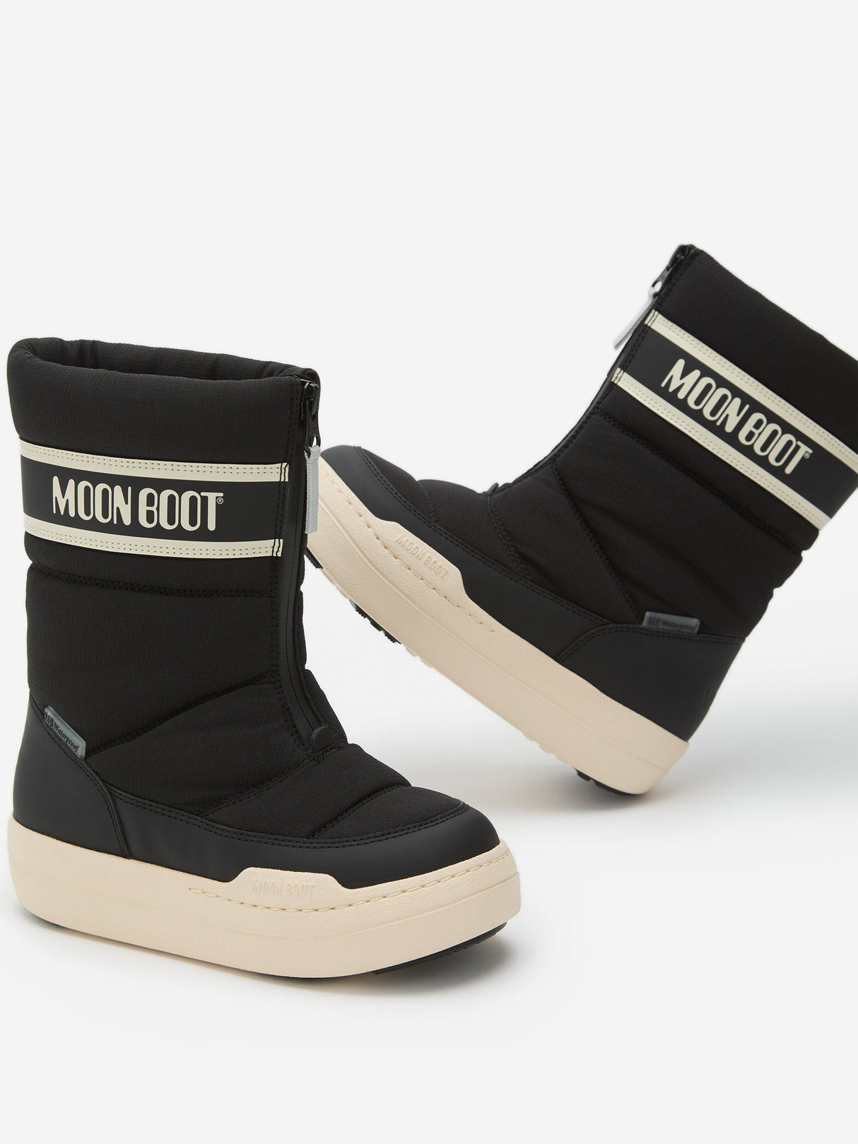 Moon Boot Kids JR Park Zip High WP Boots in Black